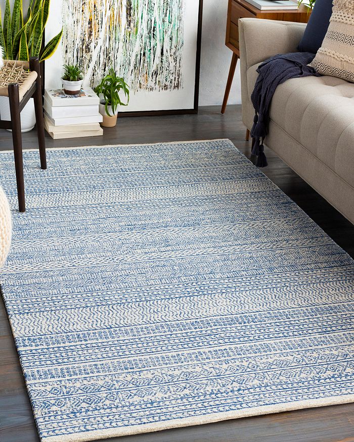 Surya Maroc 147619 Area Rug, 2' X 3' In Denim/cream/taupe