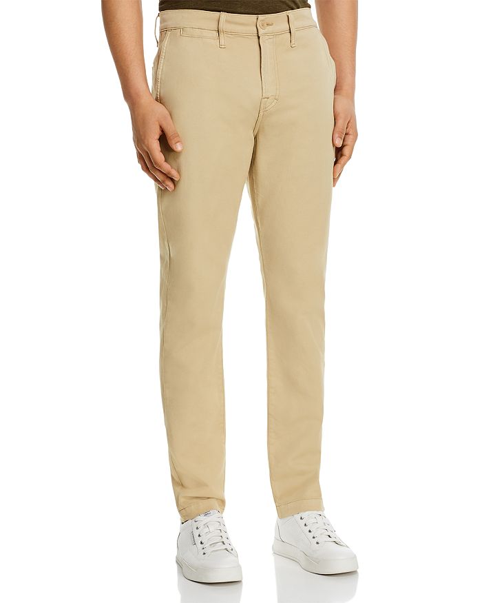 7 For All Mankind Go-to Slim Fit Chinos In Khaki