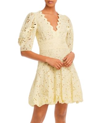 eyelet mini dress