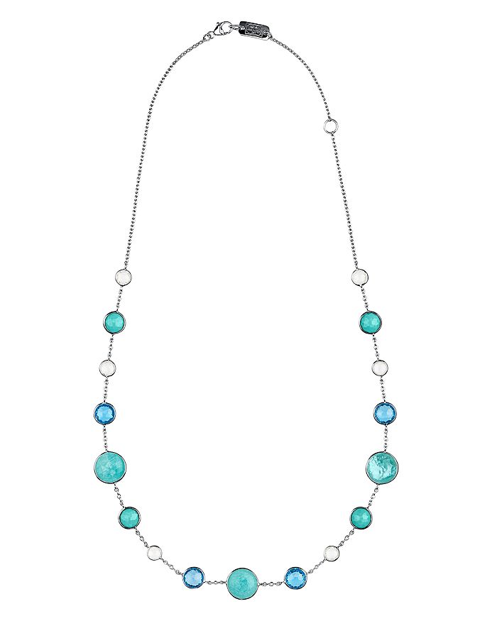 Shop Ippolita Sterling Silver Lollipop Lollitini Mixed Gemstone Necklace, 18 In Blue/silver