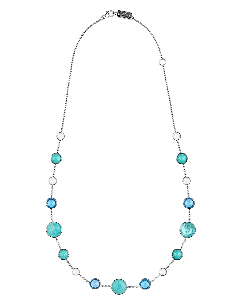 Ippolita Lollitini Long Necklace In Sterling Silver In Blue/silver