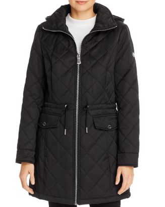 Calvin Klein Quilted Mid-Length Coat | Bloomingdale's