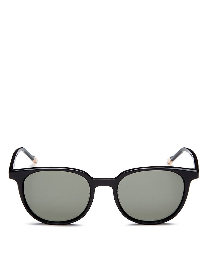 Le Specs Unisex Nomad Round Sunglasses, 51mm In Black/khaki Mono
