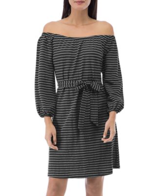 bloomingdales off the shoulder dress