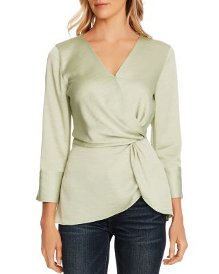 vince camuto faux wrap top