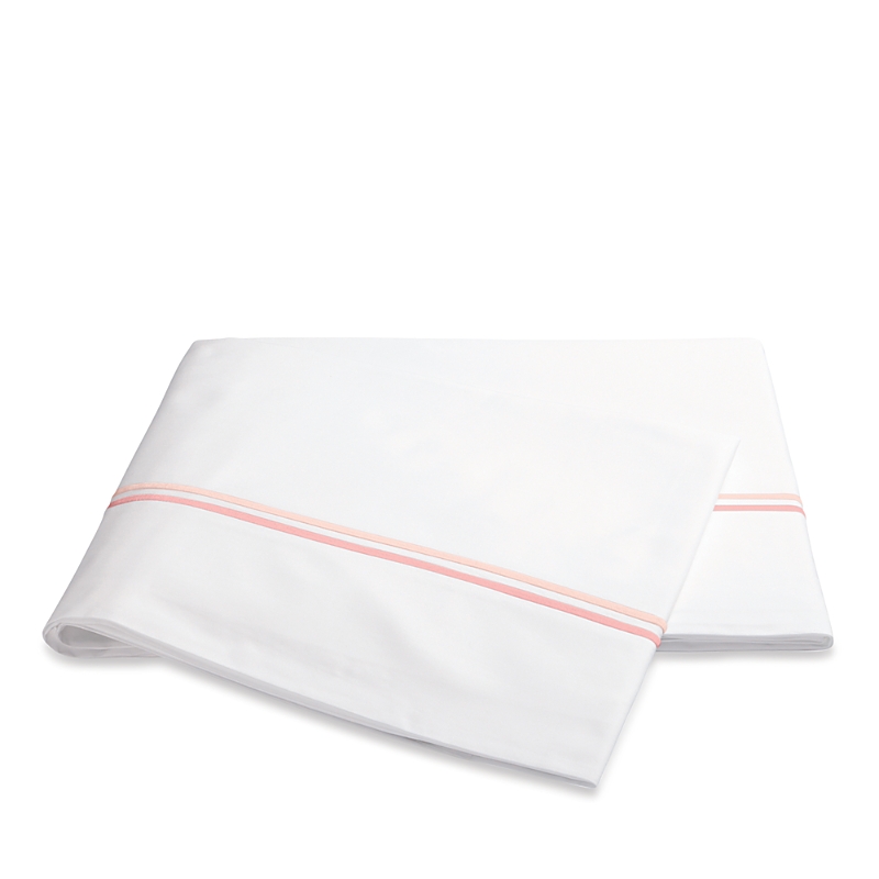 Matouk Essex 350 Thread Count Flat Sheet In Pink