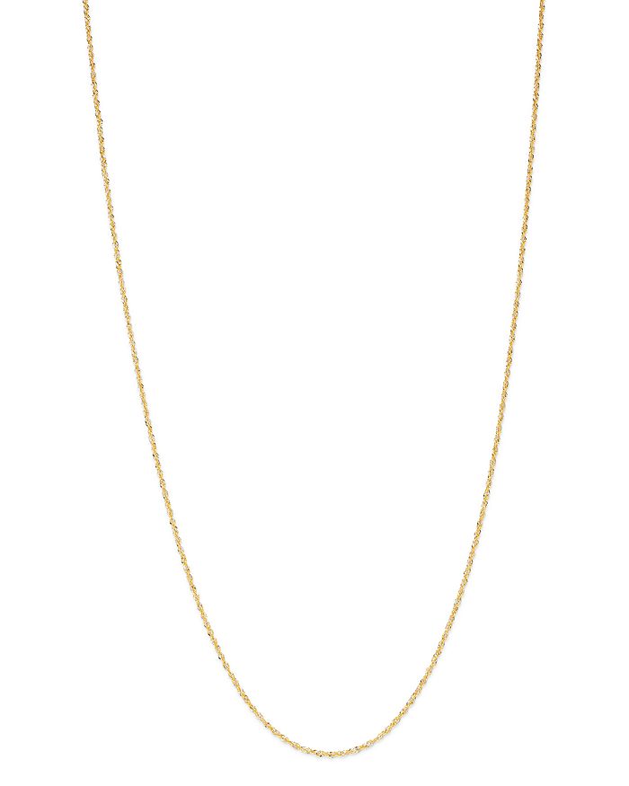 Bloomingdale's 14k Yellow Gold And Rhodium 1.3mm Chain Necklace, 16 - 100% Exclusive