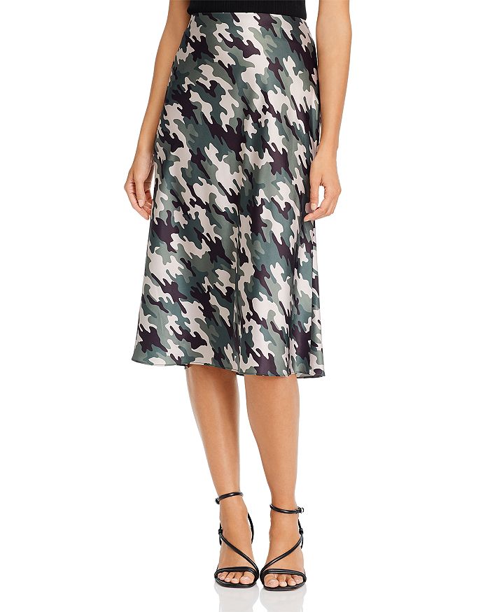 AQUA Satin Midi Slip Skirt - 100% Exclusive | Bloomingdale's