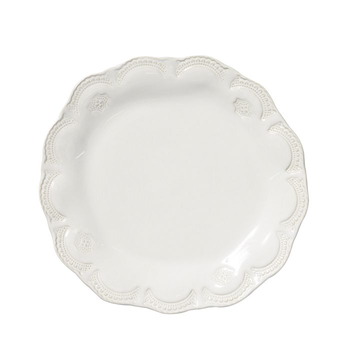 Shop Vietri Incanto Stone Aqua Lace Dinner Plate In White