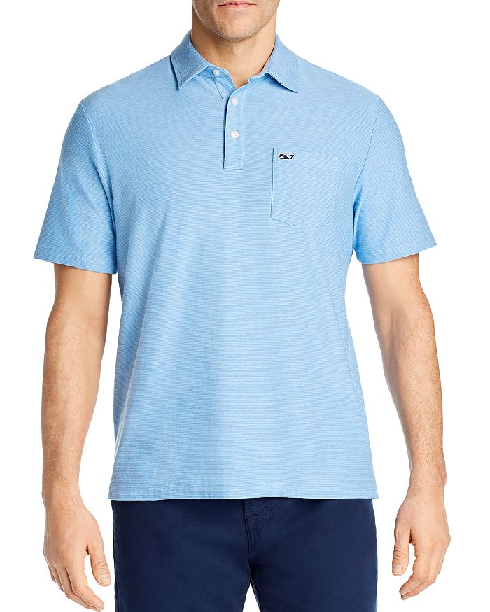 Vineyard Vines Edgartown Pocket Performance Polo In Jake Blue
