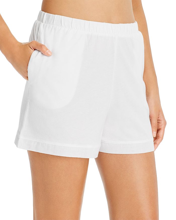 Natural Skin Organic-cotton-blend Cindy Sleep Shorts In White
