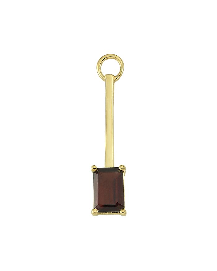 Own Your Story 14k Gold Garnet Earring Connector Charm In Garnet/gold