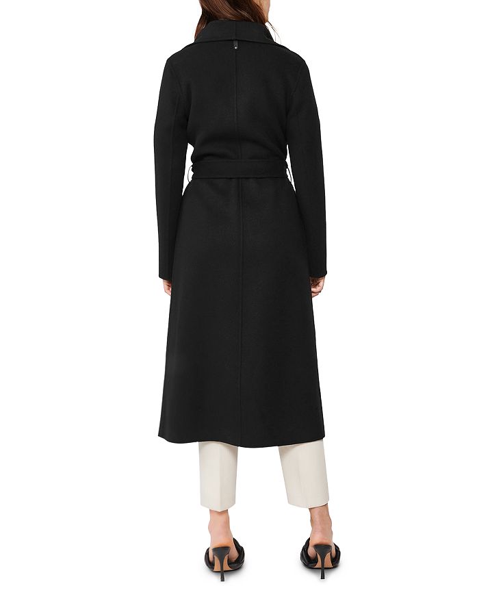 Shop Mackage Mai Lightweight Wool Wrap Coat In Black