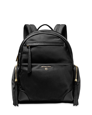 Michael Michael Kors Prescott Large Nylon Backpack In Black/gold