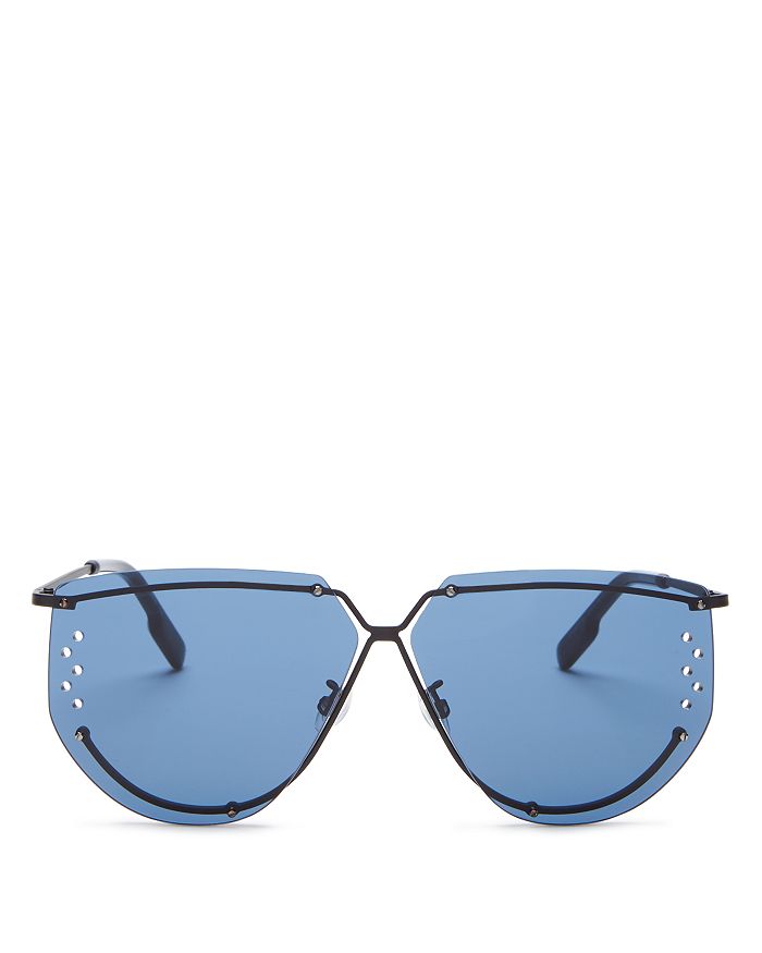 Kenzo Women's Rimless Aviator Sunglasses, 62mm In Matte Black/blue ...
