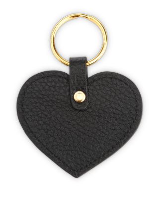 Leather Heart Keychain Charm