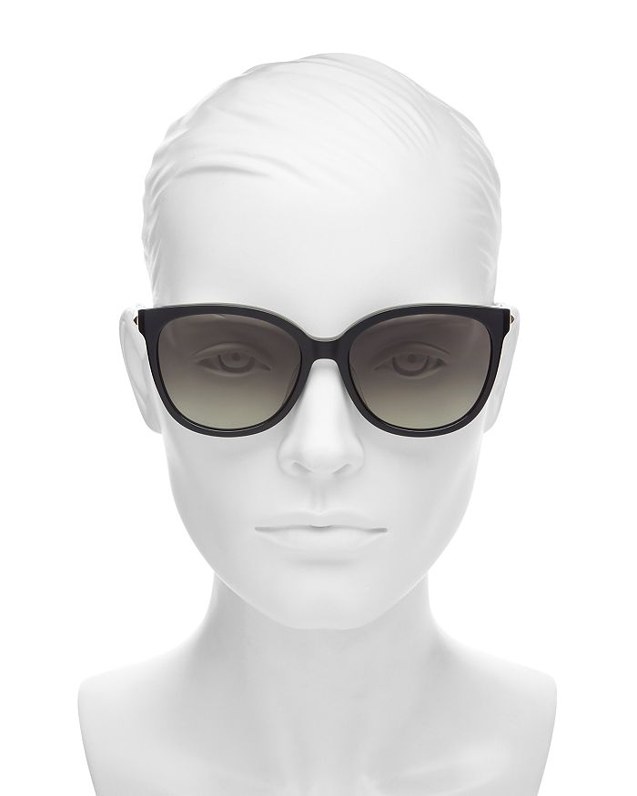 Shop Kate Spade New York Britton Polarized Square Sunglasses, 55mm In Dark Havana/brown Gradient