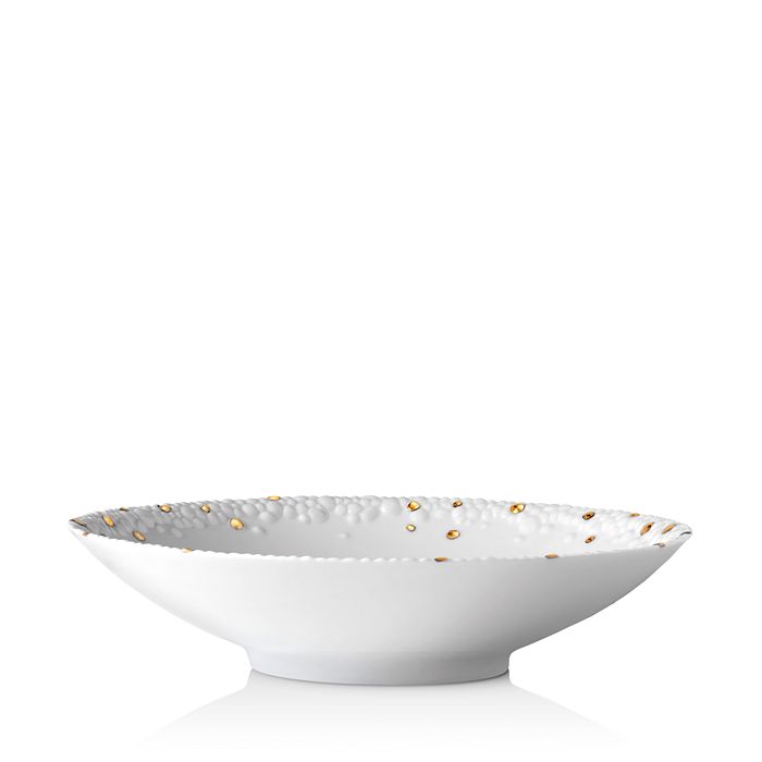 L'objet Haas Mojave Soup Plate With Gold Accents In White/gold