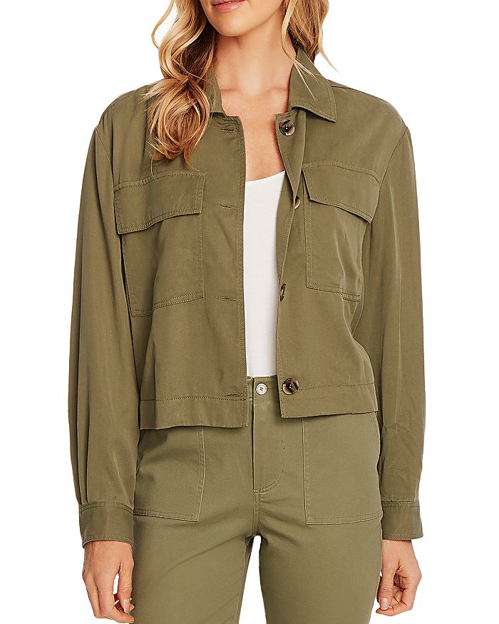 VINCE CAMUTO BUTTON-FRONT JACKET,9020509