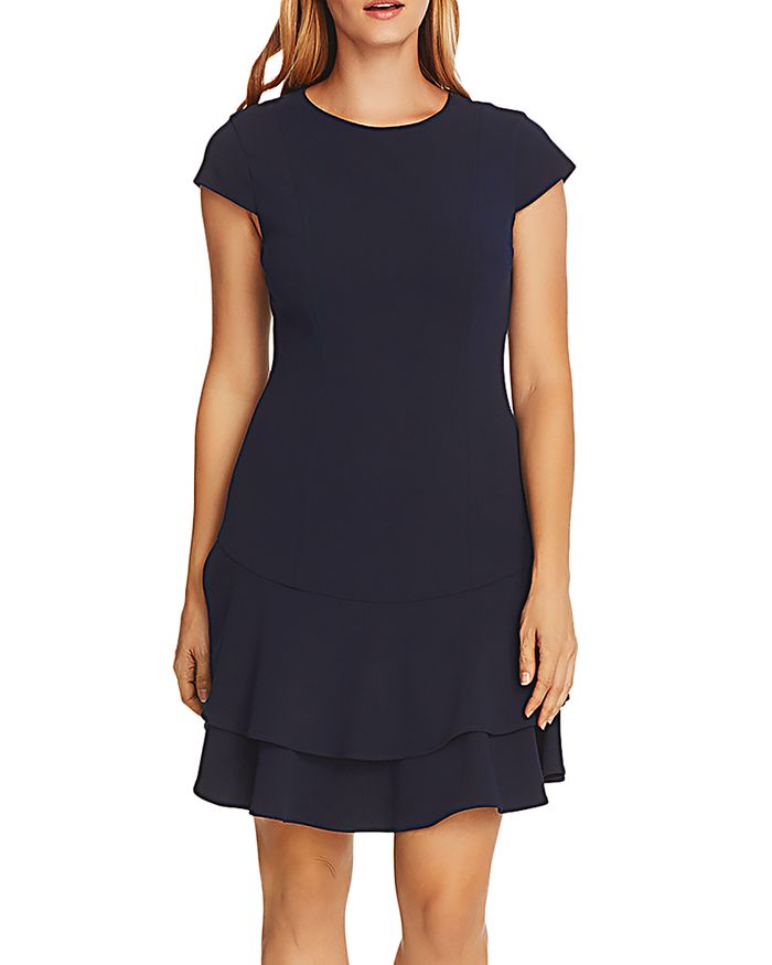 Vince camuto tie waist crepe dress sale