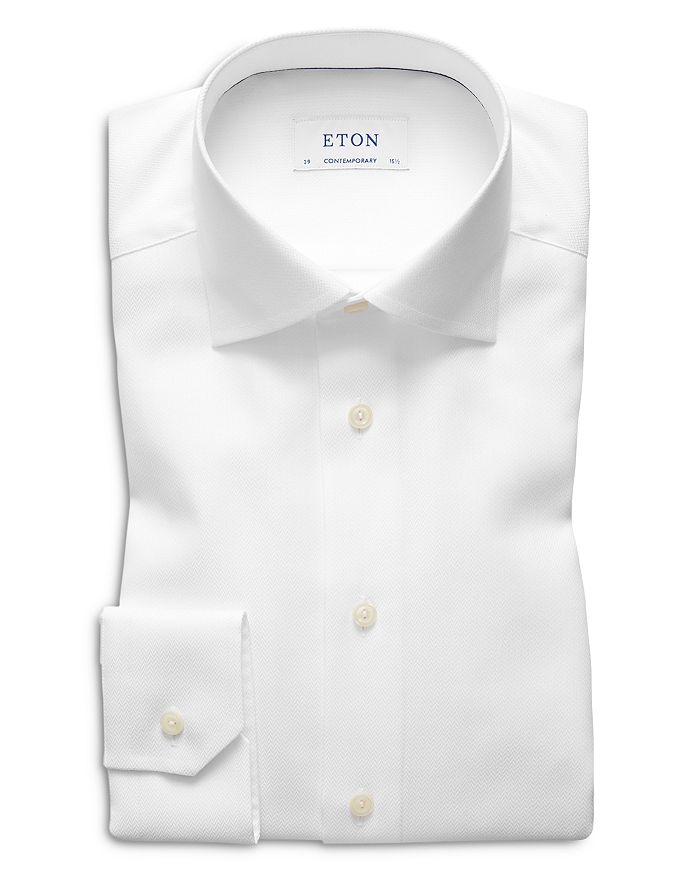 Eton Contemporary Fit Herringbone Twill Dress Shirt | Bloomingdale's