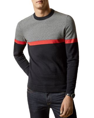 striped crewneck sweater