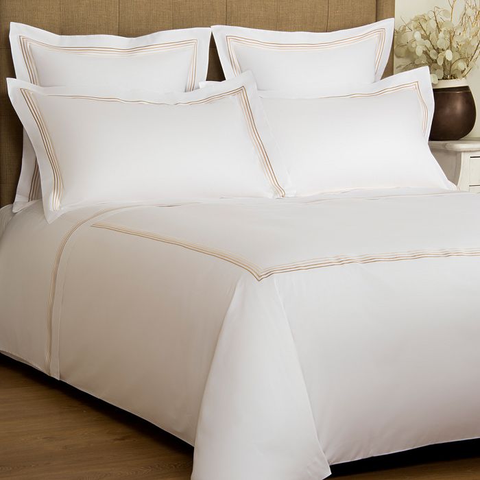 Shop Frette Cruise Duvet Cover, Full/queen - 100% Exclusive In White/slate Gray