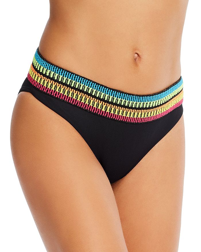 PEIXOTO ZONI RIBBED BIKINI BOTTOM,21803F-BKR4