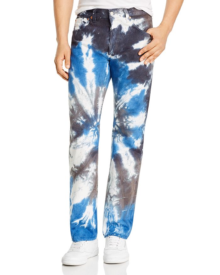 Levi's 501 93 Straight Fit Tie-Dyed Jeans in Silver | Bloomingdale's