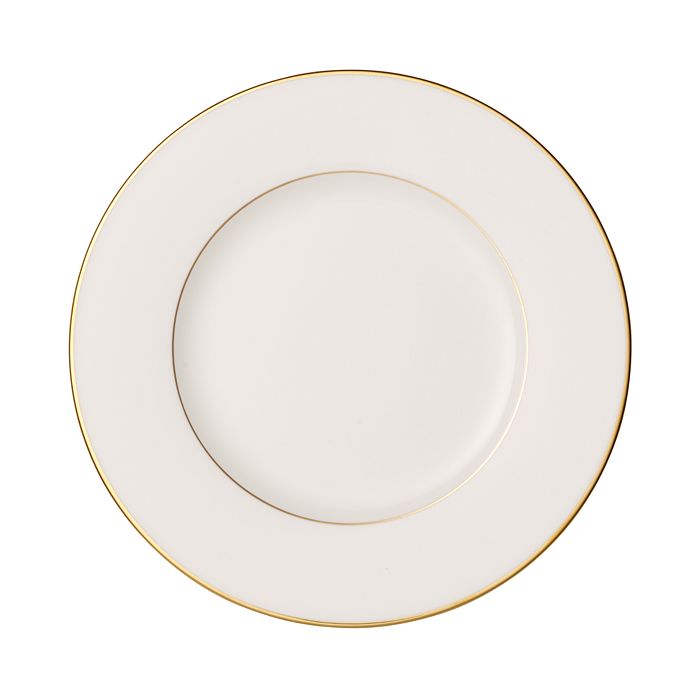 Villeroy & Boch Anmut Gold Salad Plate In White