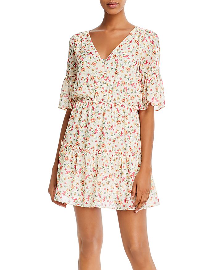 LOST AND WANDER LOST AND WANDER LOVE IN BLOOM FLORAL PRINT MINI DRESS,WDWJL3147