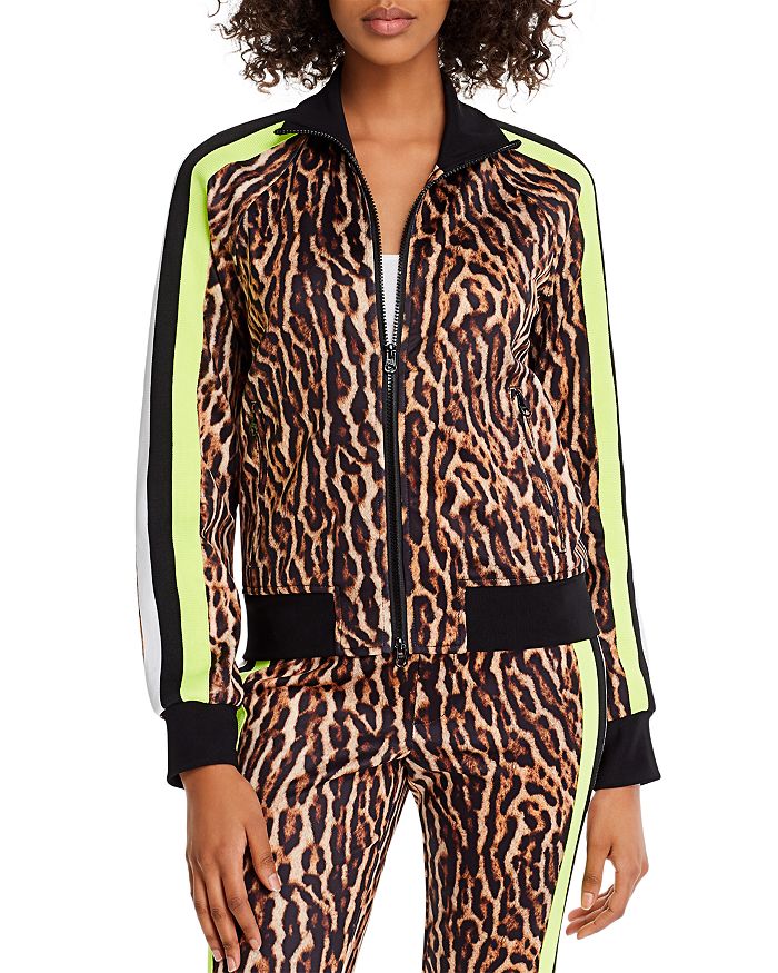 PAM GELA Ocelot Print Track Jacket Bloomingdale s