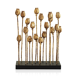 Global Views Poppy Pod Sculpture Multi In Gold