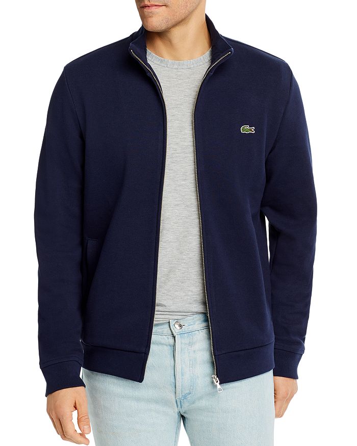 Lacoste Brushed Piqué Fleece Full-Zip Sweatshirt