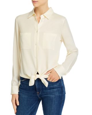 theory stretch silk blouse