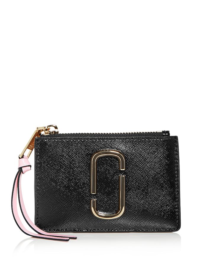 Marc Jacobs Leather Zip Multi-card Case In New Black Multi