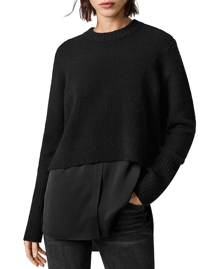 ALLSAINTS TIERNEY LAYERED-LOOK SWEATER,WK094R