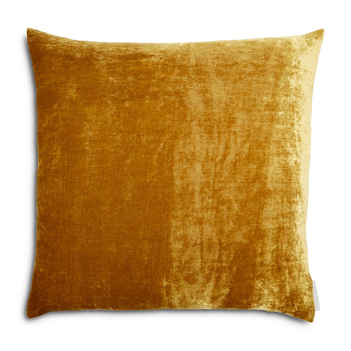 Aviva Stanoff Silk Velvet Knife Edge Decorative Pillow, 20 X 20 In Charcoal