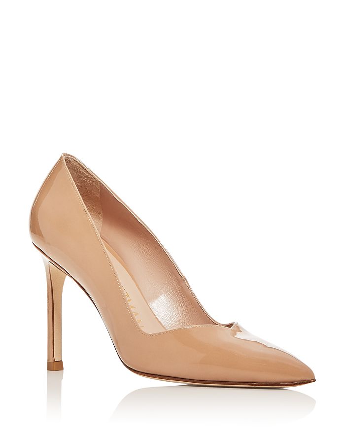 STUART WEITZMAN WOMEN'S ANNY POINTED-TOE CURVED PUMPS,S5258