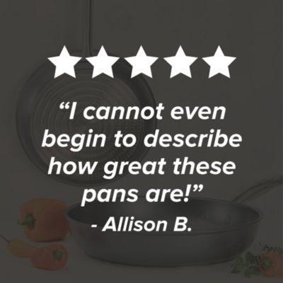 Accolade Hard-Anodized Precision Forge Cookware Set, 10-Piece, Moonstone