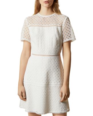 Ted Baker Allara Short-Sleeve Lace Mini Dress | Bloomingdale's Women