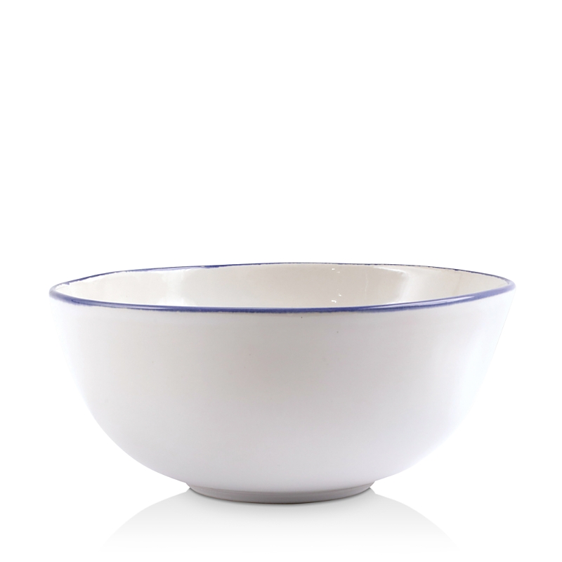 Vietri Aurora Edge Medium Bowl In White