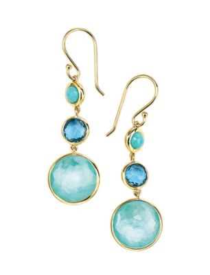 IPPOLITA - 18K Yellow Gold Lollitini Multi-Stone Triple Drop Earrings