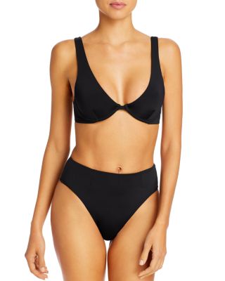 high waisted bikini underwire top