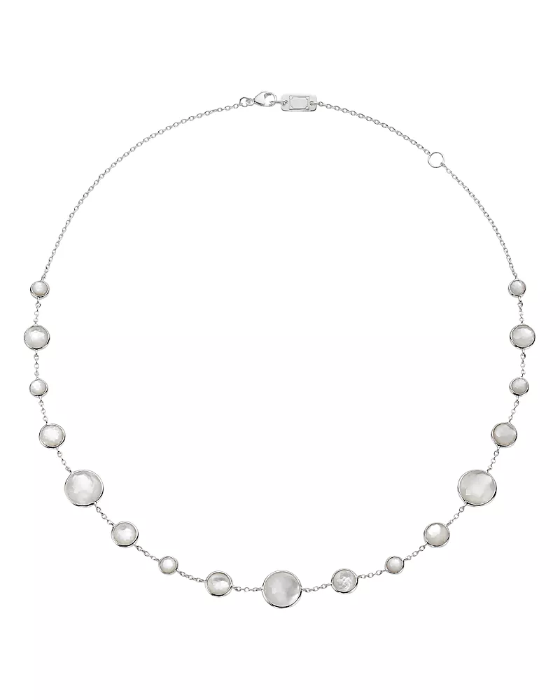 Ippolita Sterling Silver Lollitini Mother-of-Pearl & Clear Quartz Crystal Doublet Statement Necklace, 16
