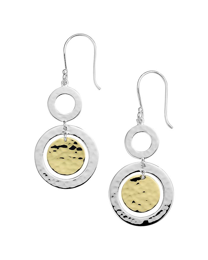 Shop Ippolita 18k Yellow Gold & Sterling Silver Classico Chimera Orbital Drop Earrings In Gold/silver