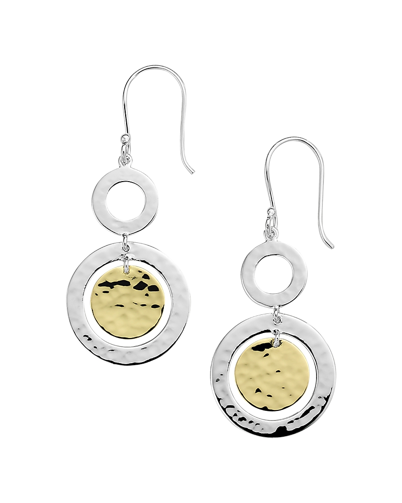 Ippolita Classico Chimera Small Two-tone Snowman Linear Earrings In Gold/silver