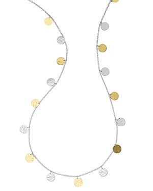 Ippolita 18K Gold & Sterling Silver Classico Hammered Disc Statement Necklace, 33