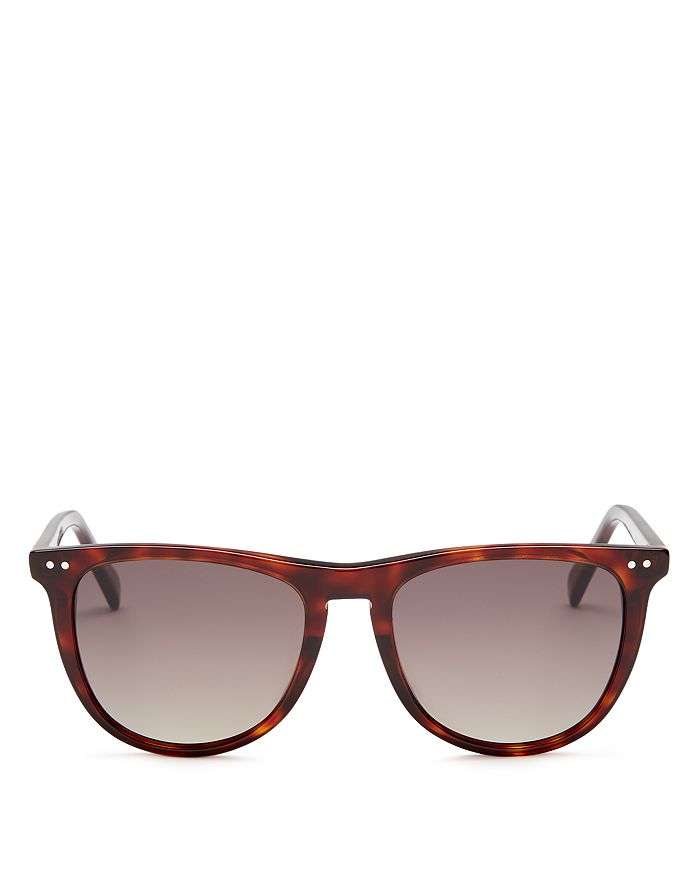 Celine Men's Polarized Round Sunglasses, 54mm In Dark Havana/brown Polarized