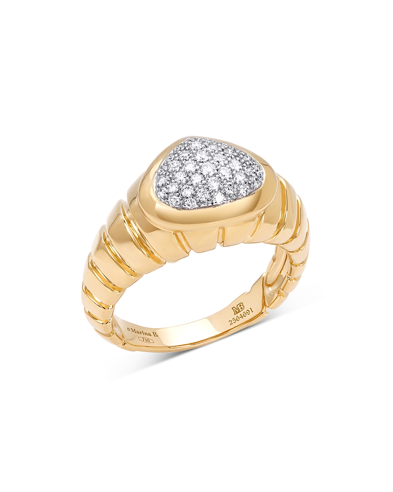 Marina B 18K Yellow Gold Timo Diamond Pave Cluster Ring